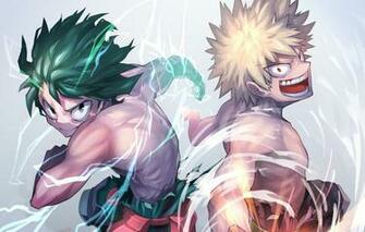 Wallpaper Boku No Hero Academy Bakugou Katsuki Izuku Midoriya