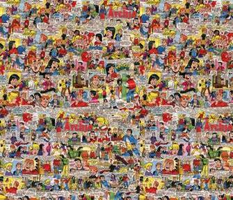 Archie Comic Collage Fabric By Cupcakejuju On Spoonflower