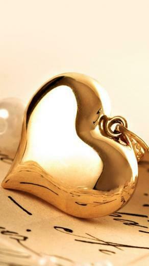 Cute iPhone Background For Girl Gold Hearth