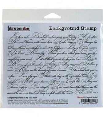 Darkroom Door Background Cling Stamp X6 Elegant Script Joann