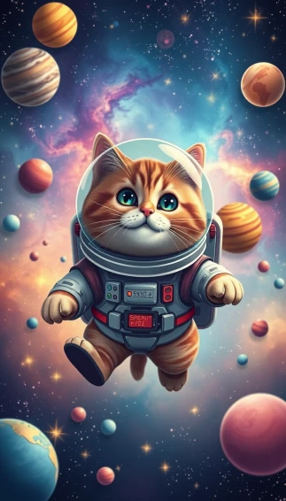 Space Cat Wallpaper