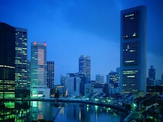 Night Cityscape Wallpaper Art Prints Posters Desktop