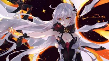 Anime Girl Beautiful White Hair Kiana Kaslana Honkai Impact 3rd 4k
