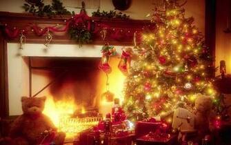 Christmas Fireplace Fire Holiday Festive Decorations F