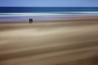 Wallpaper People Sea Beach Minimalism
