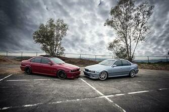 Bmw M5 E39 Red Blue A Side Sky Clouds