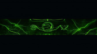 Electric Green Banner Background Wallpaper