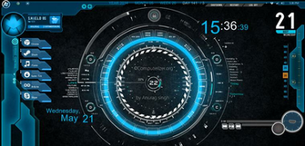 Free download Windows 78 3D Themes Iron Man Jarvis UI Hacking HOst