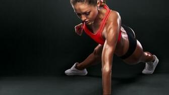 Picture Girls Press Up Workout Sportswear Pushups Fitness