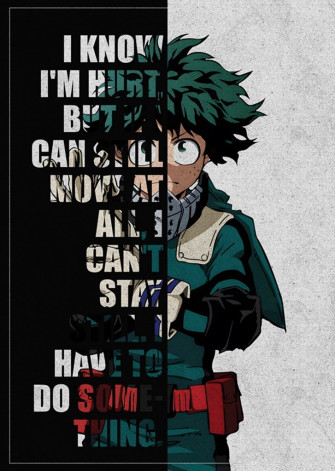 Izuku Midoriya Quotes Posters Prints By Takashi Printler