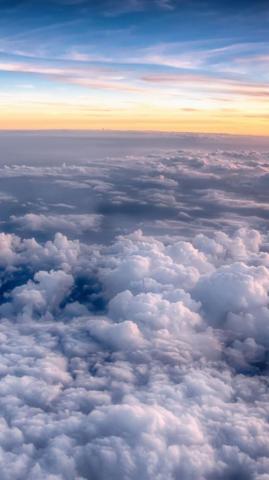 Sunset Sky Sea Of Clouds Wallpaper Aesthetic