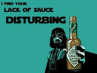 Star Wars Tabasco Sauce Fan Art Blue Background
