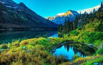 Alpine Scenery Lake Wallpaper