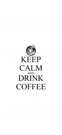 White Keep Calm Drink Coffee iPhone Wallpaper