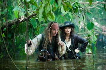 Angelica And Captain Jack Sparrow In Pirates Of The Caribbean