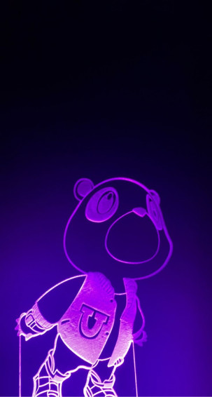 Graduation Bear Kanye West Wallpaper iPhone Logo