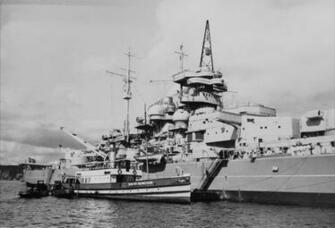 Broadside Of Bismarck Battleship World War Photos
