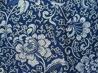 Smooth Royal Blue Background With Metallic Silver And Bamboo