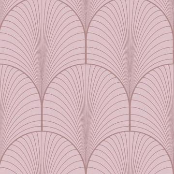 Josephine Rosa Pink Rose Gold Gastby Art Deco Wallpaper