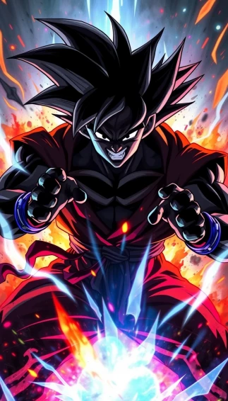 Black Goku Mobile Wallpaper