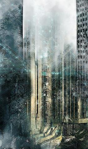 Background Dystopian City By H Nh