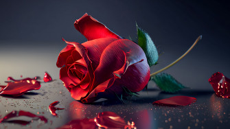 Rose Flower Wallpaper 4k Ai Art Red Petals 5k