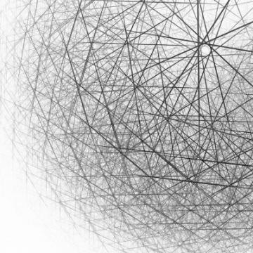 3d Spherical Structure Black And White Abstract Sketches