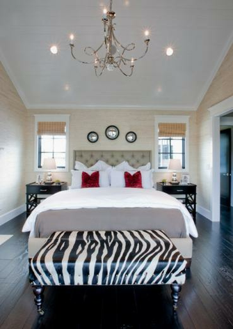 Wallpaper Cathedral Ceiling Beadboard Black Convex Mirrors Red