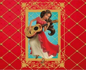 Elena Princess Avalor Red Diamonds Pattern Music Guitar