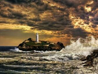 Romantic Cape Lighthouse Aesthetic Photography Wallpaper