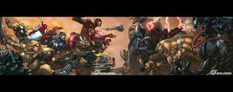 Marvel Good Vs Bad Dual Monitor Wallpaper Black