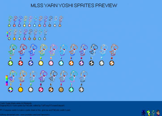 Mlss Yarn Yoshi Sprites Pre By Tufftony