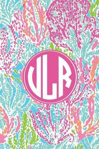 Monogrammed iPhone Wallpaper Circle Monogram On Lilly Pulitzer Inspir