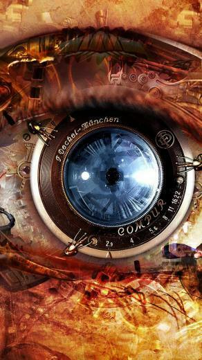 Mechanical Eye Steampunk Android Wallpaper