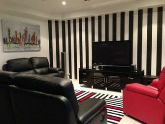 Black And White Striped Wallpaper Brisbane Jpg