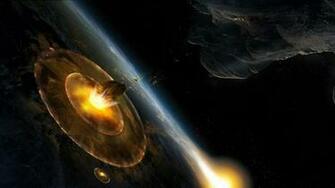 Wallpaper Planet Explosion Asteroids Speed Destruction