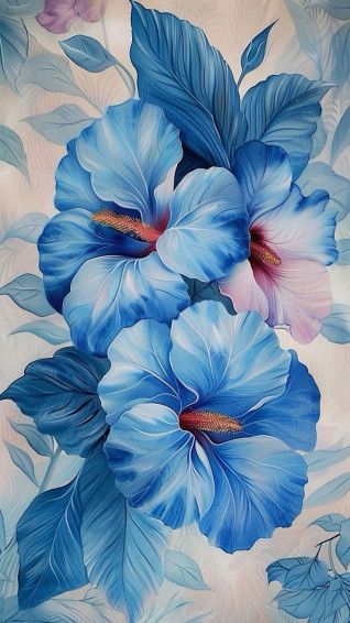 Blue Flowers Wallpaper