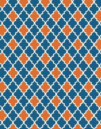 Blue And Orange Chevron Wallpaper Moroccan Navy