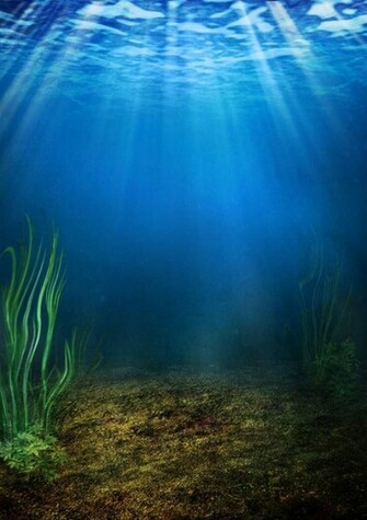 Cartoon Water Background Deep Blue