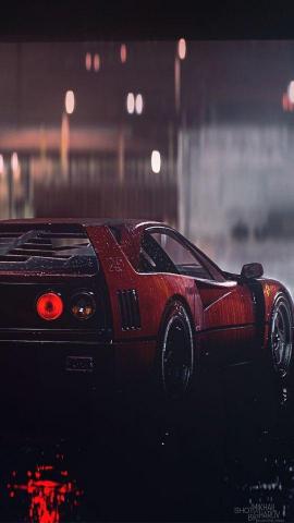 Ferrari F40 Voiture Classique Art Papier Peint Des Voitures