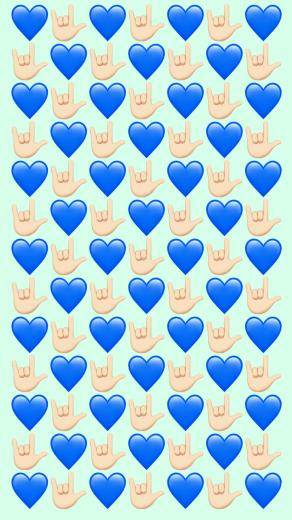 iPhone Wallpaper Heart Blue Love Collage In