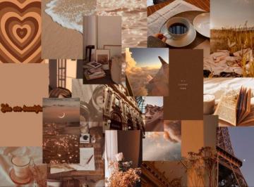 Aesthetic Wallpaper Collage Brown You Are Beautiful Table