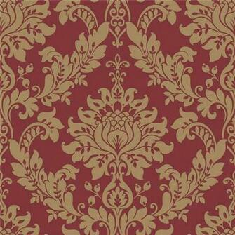 Decor Supplies Red Gold Clara Damask Opus Holden