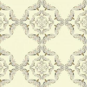 Timorous Beasties White Moth Circle Wallpaper Standard Roll