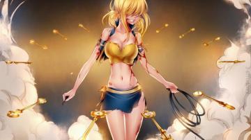 Wallpaper Blonde Anime Girls Blood Keys Fairy Tail
