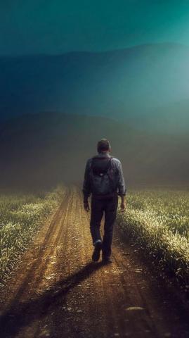 Landscape Man Walk Explorer Wallpaper Beautiful
