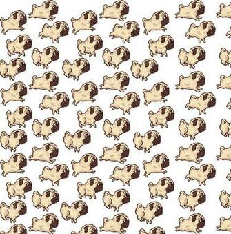 Use This Pattern To Make A Cute Pug Background For Your