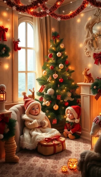 Anne Geddes Christmas Wallpaper