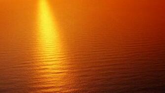 Orange Sunset Over Ocean Water Texture 4k Wallpaper