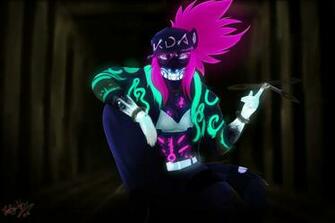 Kda Akali Skin 4k Background By Hebigwolflion Wallpaper And